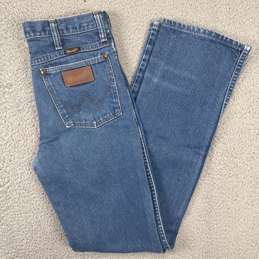 Vintage Wrangler 936DEN Mens 29x34 (28x33) Blue Denim Western Jeans Made In USA